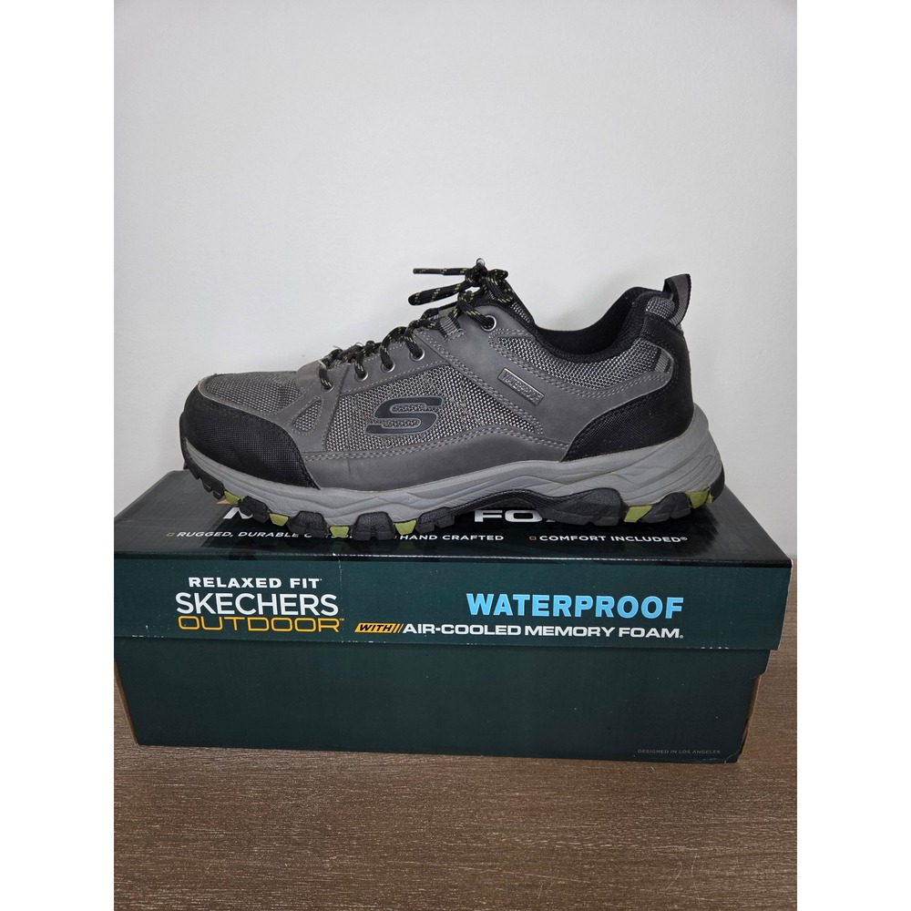 Skechers Mens Waterproof Hiking Shoes Charcoal 204427/CHAR Size 11